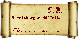 Streitberger Mónika névjegykártya
